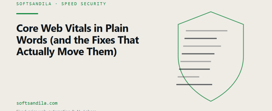 Core Web Vitals in Plain Words (and the Fixes That Actually Move Them)