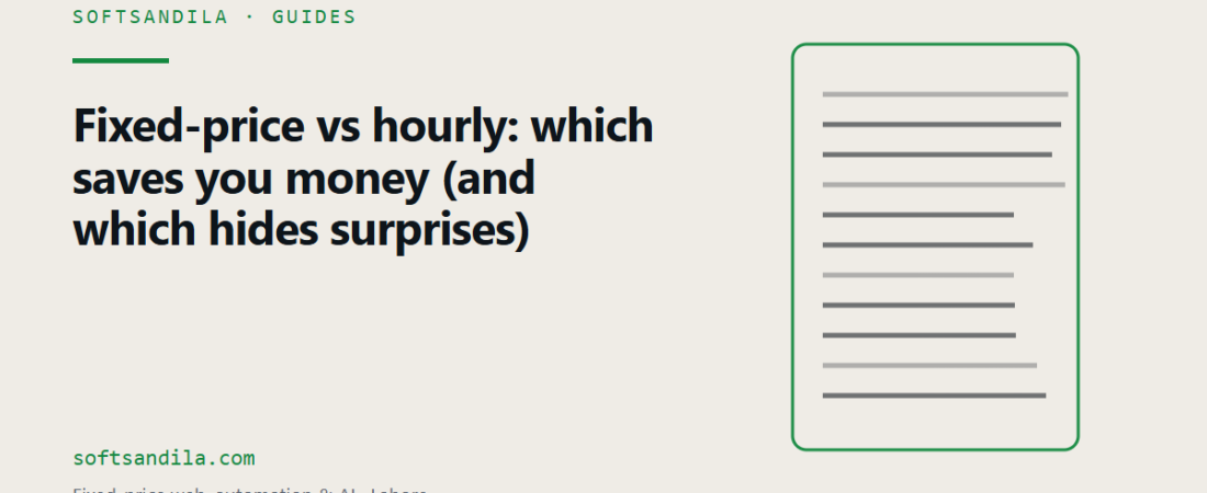 Fixed-price vs hourly: which saves you money (and which hides surprises)