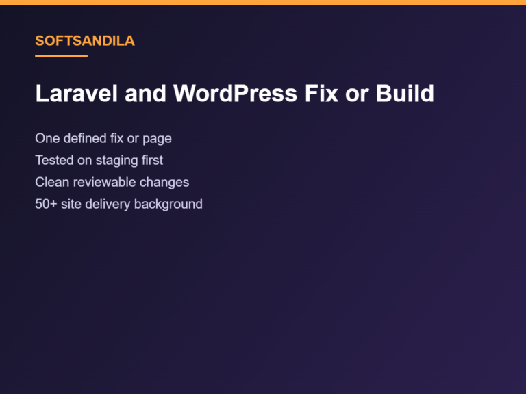Laravel and WordPress Fix or Build