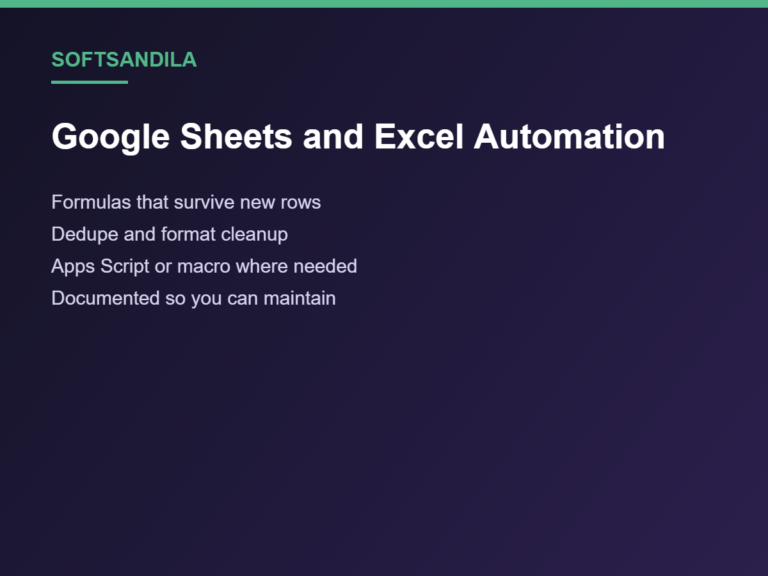 Google Sheets and Excel Automation Fix