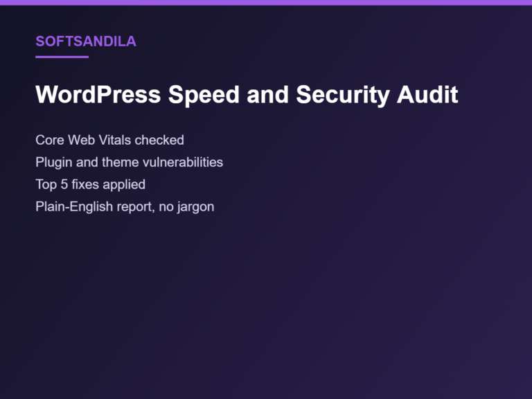 WordPress Speed and Security Audit