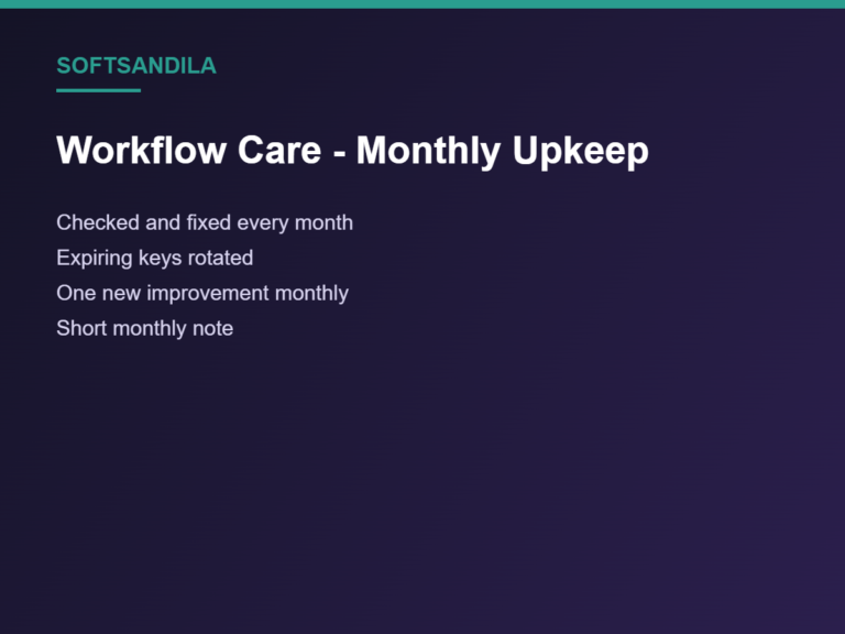 Workflow Care - Monthly Automation Upkeep