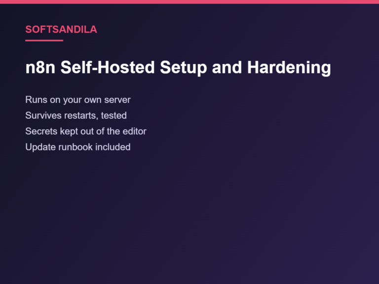 n8n Self-Hosted Setup and Hardening