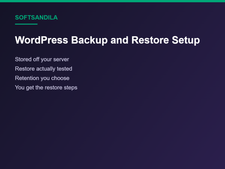 WordPress Backup and Restore Setup