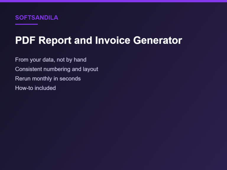 PDF Report and Invoice Generator
