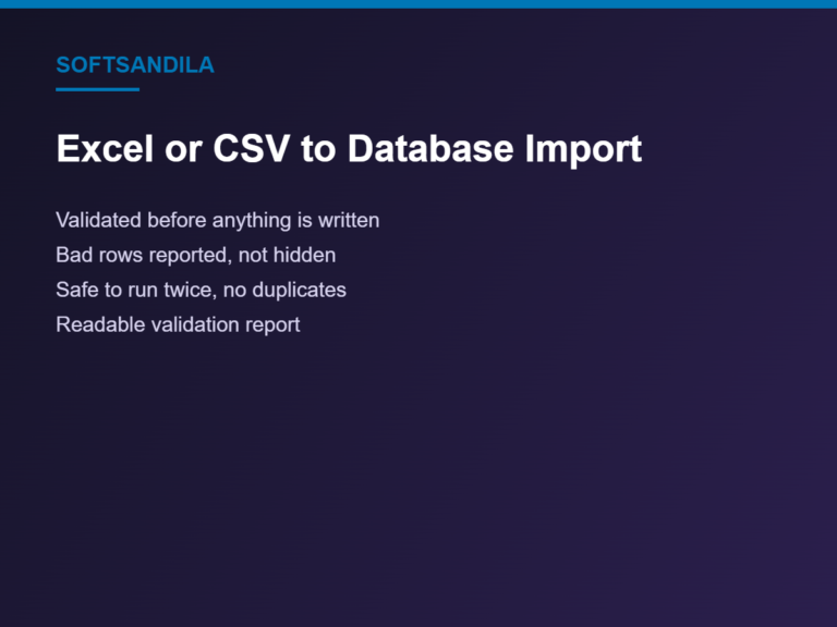 Excel or CSV to Database Import Automation