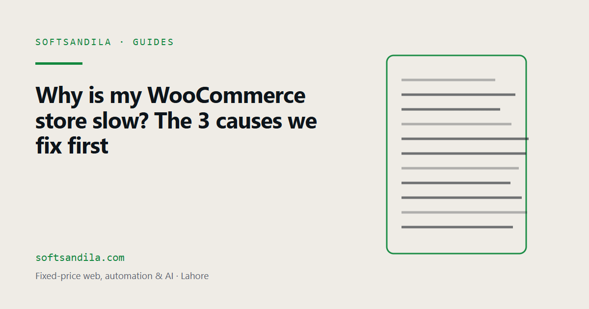 Why is my WooCommerce store slow? The 3 causes we fix first