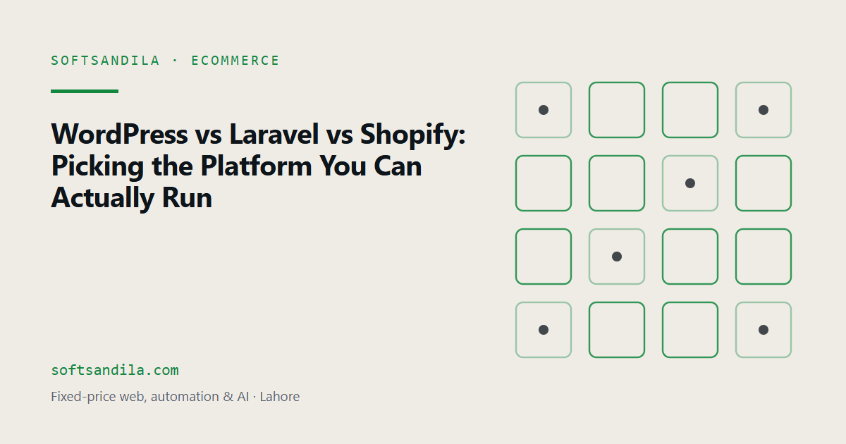 WordPress vs Laravel vs Shopify: Picking the Platform You Can Actually Run